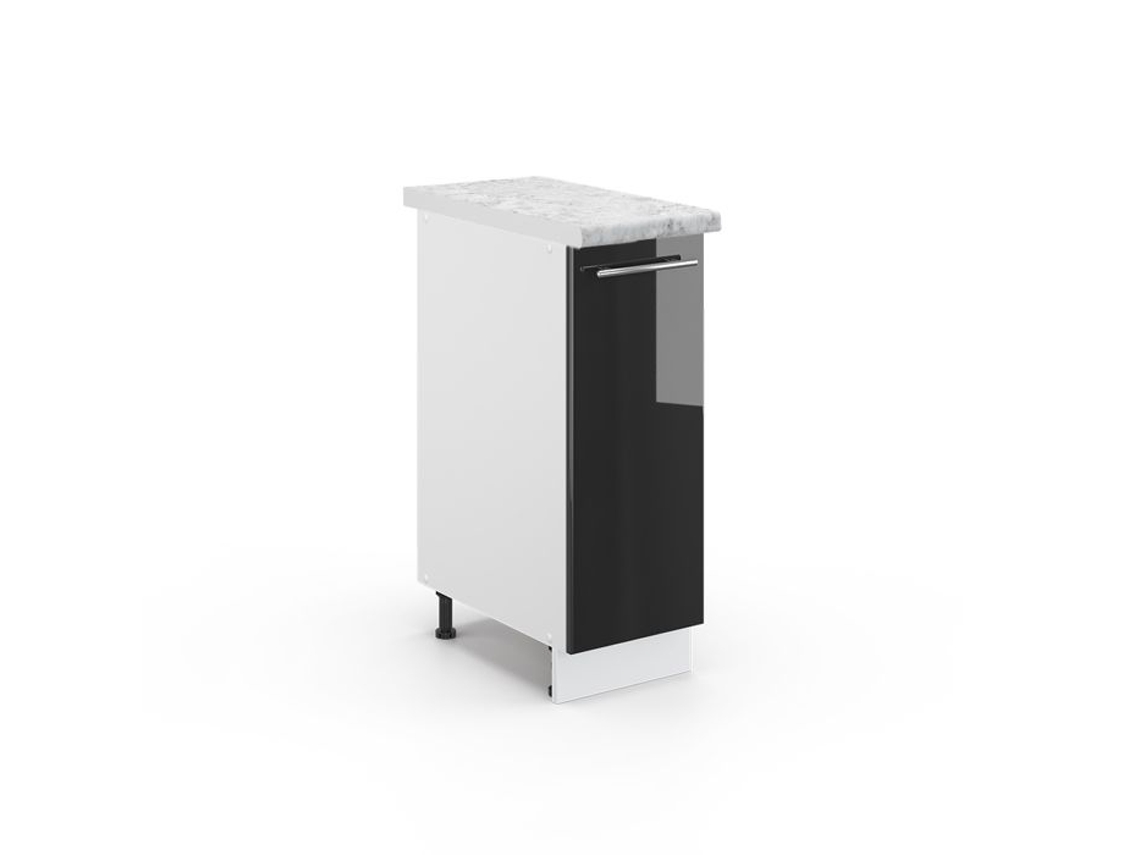 Móveis de cozinha Fame-Line, 30 cm, Mármore PT, Antracite alto brilho, Vicco