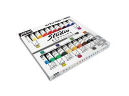 Conjunto de 20 Tintas Acrílicas PÉBÉO + Pincel ( 20 X 20 ml)
