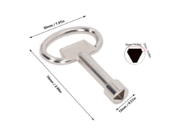 Chave De Soquete Triangular Laxiscreed Chrome Para Zinc, Com Acabamento Prateado E Pendurador