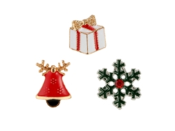 Broche Liga Campainha Floco Neve Série Natal Fashion Acessorizar Roupas Decorar