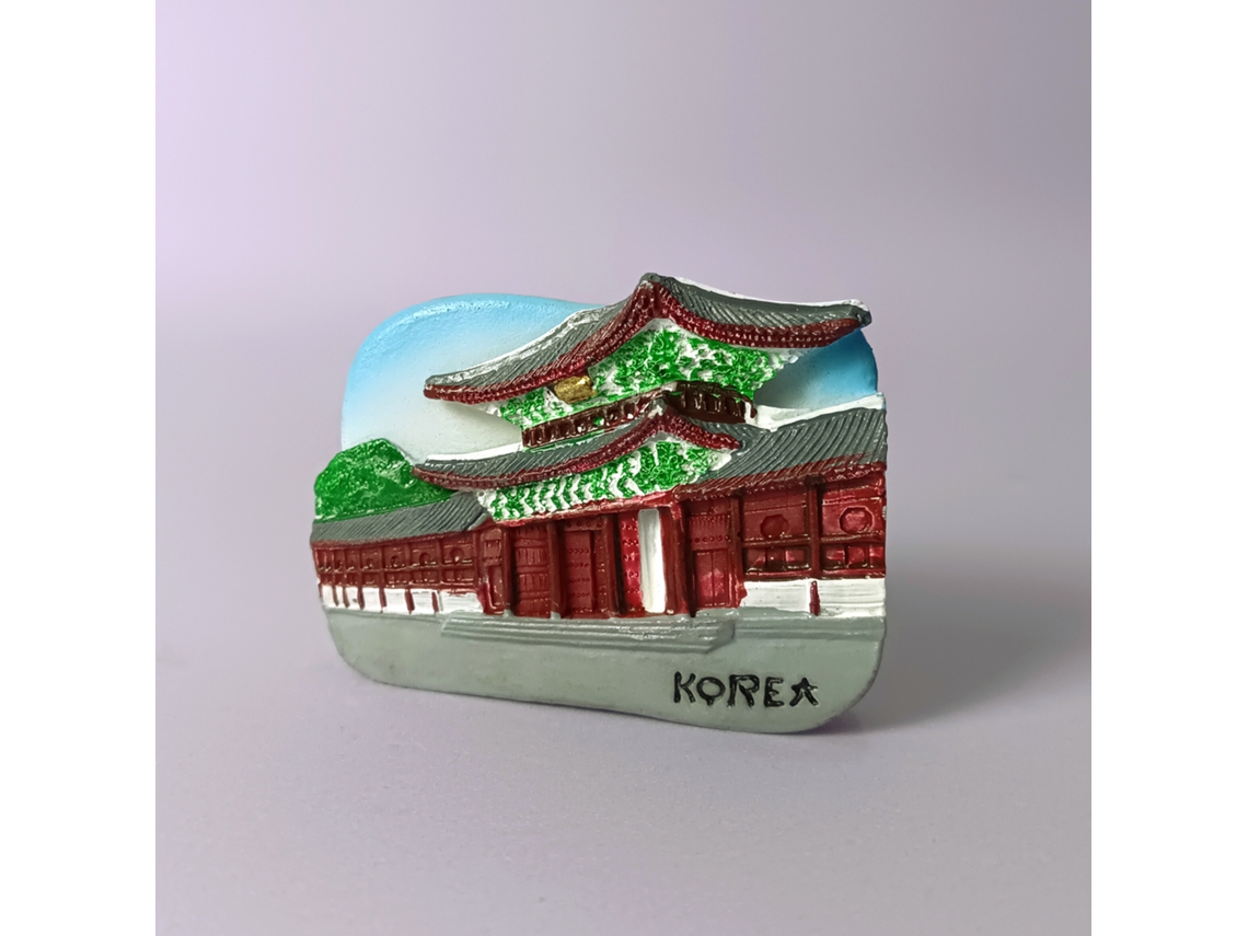 (réplica Do Palácio Gyeongbokgung, Coreia Do Sul) Ímãs De Geladeira Asiáticos, Lembrancinhas, Coreia Do Sul, Dubai, Japão