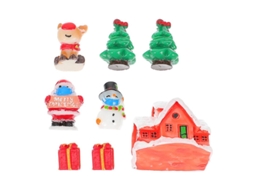 8 Peças de Mini Enfeite de Natal ALLINLESS