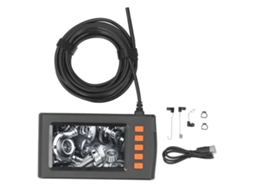 Endoscópio Portátil com Tela Hd 4.3'' Câmera de Inspeção Ip67 Fio Rígido 5.5mm 5m S/MARCA