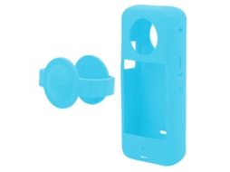 Silicone Camera Protective Case Flexible Elastic Anti Falling Panoramic Camera Sleeve Cover For Insta360 One X3 Blue LAXISCREED