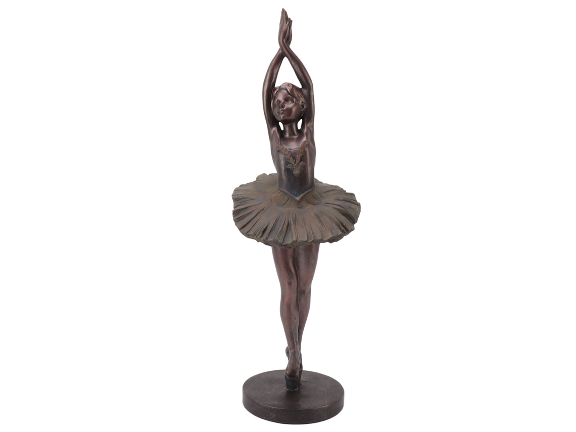 Escultura de Bailarina em Resina Mesa Estante Decoração