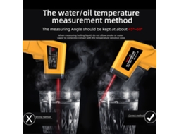 Yuru termômetro Infravermelho Laser Portátil 50~530℃ Proporção 12:1 Emissividade Ajustável para Indústria Cozinha Automotivo