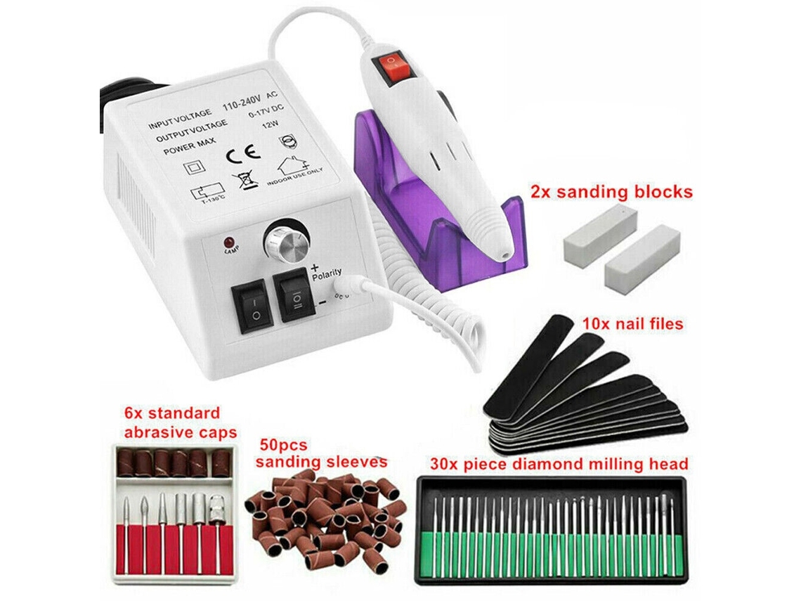 Elysve Kit De Manicure Portátil Branco Para Unhas