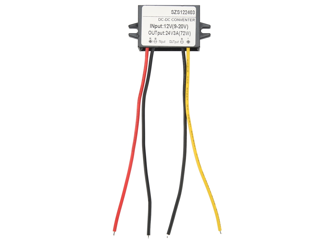 Conversor Elevador Dc Para Dc 9-20v Para 24v 3a Ultra Fino Impermeável Para Equipamentos Elétricos