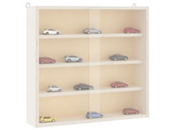 Vidaxl Vitrine De Colecionador De Madeira Com Portas 40x8,5x37 Cm
