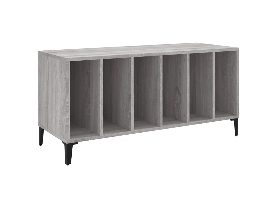 Armário para Discos MAISON EXCLUSIVE em Derivados de Madeira Cinzento Sonoma (100x38x48 cm)