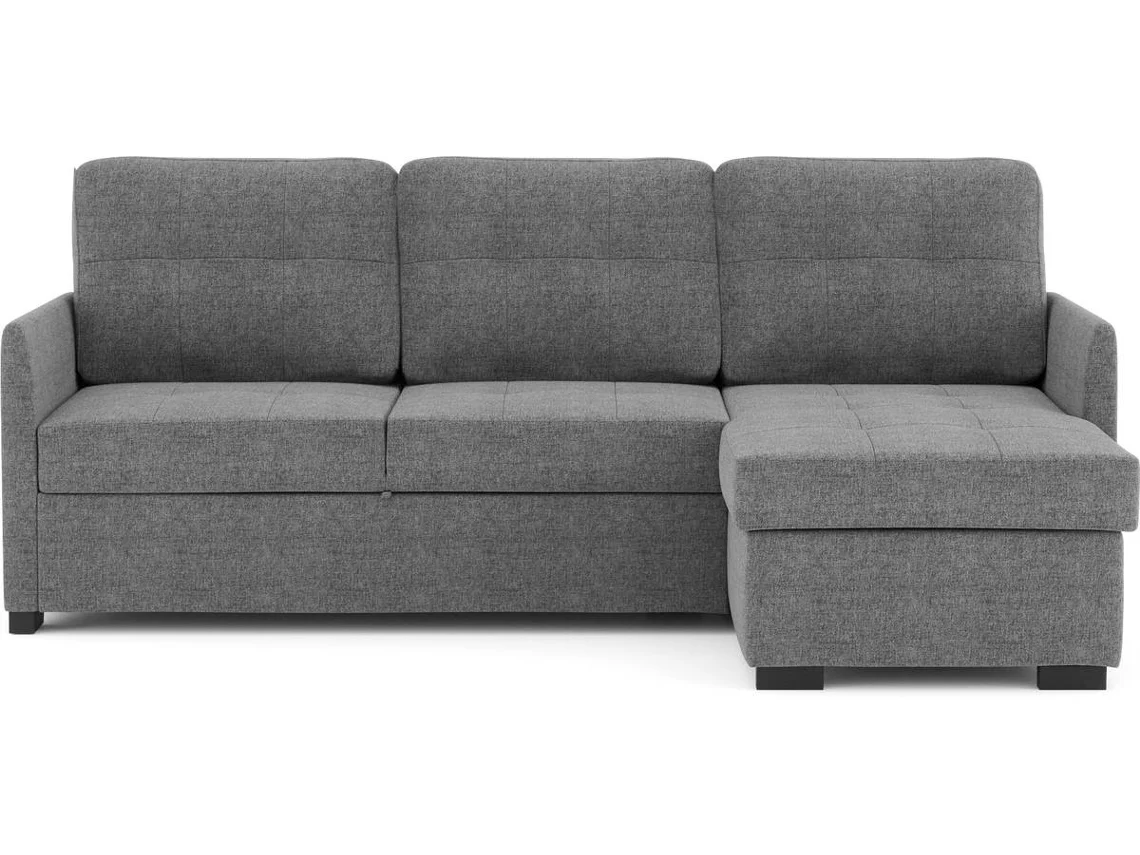 Sofá Cama BUDWING Enzo (218 x 152 x 88 cm - Cinzento Escuro)