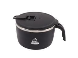 Tigela de Macarrão Instantâneo de Aço Inoxidável 900ml com Tampa e Suporte para Celular