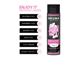 Bruma - Óleo De Massagem Premium Com Efeito Aquecedor, Sabor A Pastilha Elástica, 3 Em 1 - 100 Ml