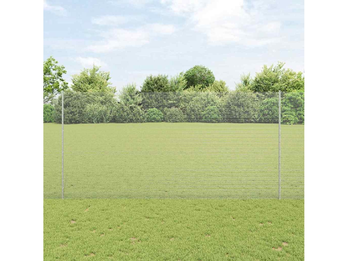 Vidaxl Cerca De Arame Soldado Com Postes 25 X 1,6 M Aço Galvanizado