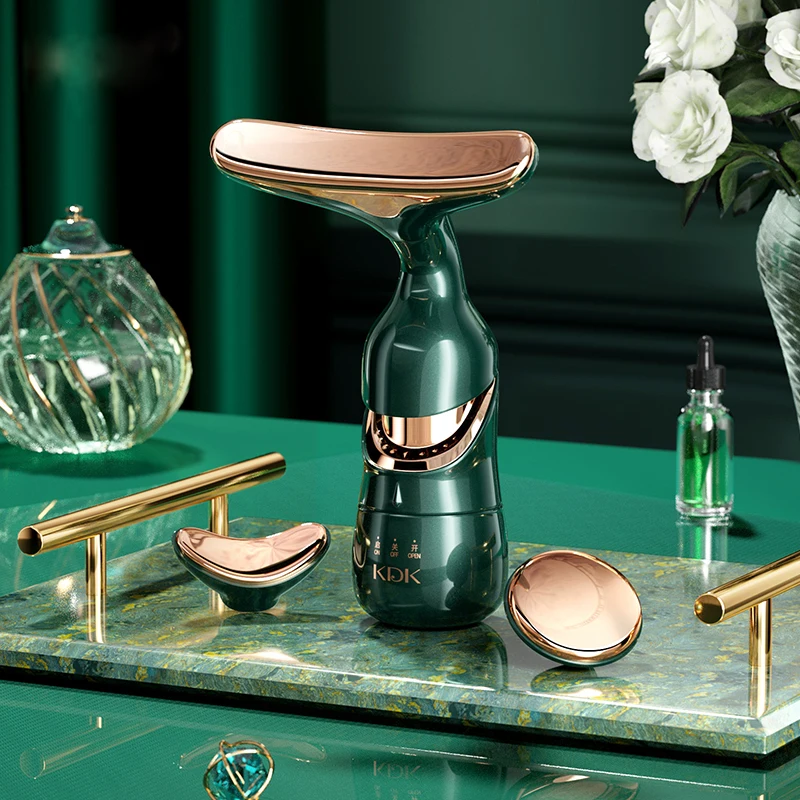 (verde) Aparelho De Beleza Doméstico - Massageador Elétrico Para Lifting Facial E Do Pescoço