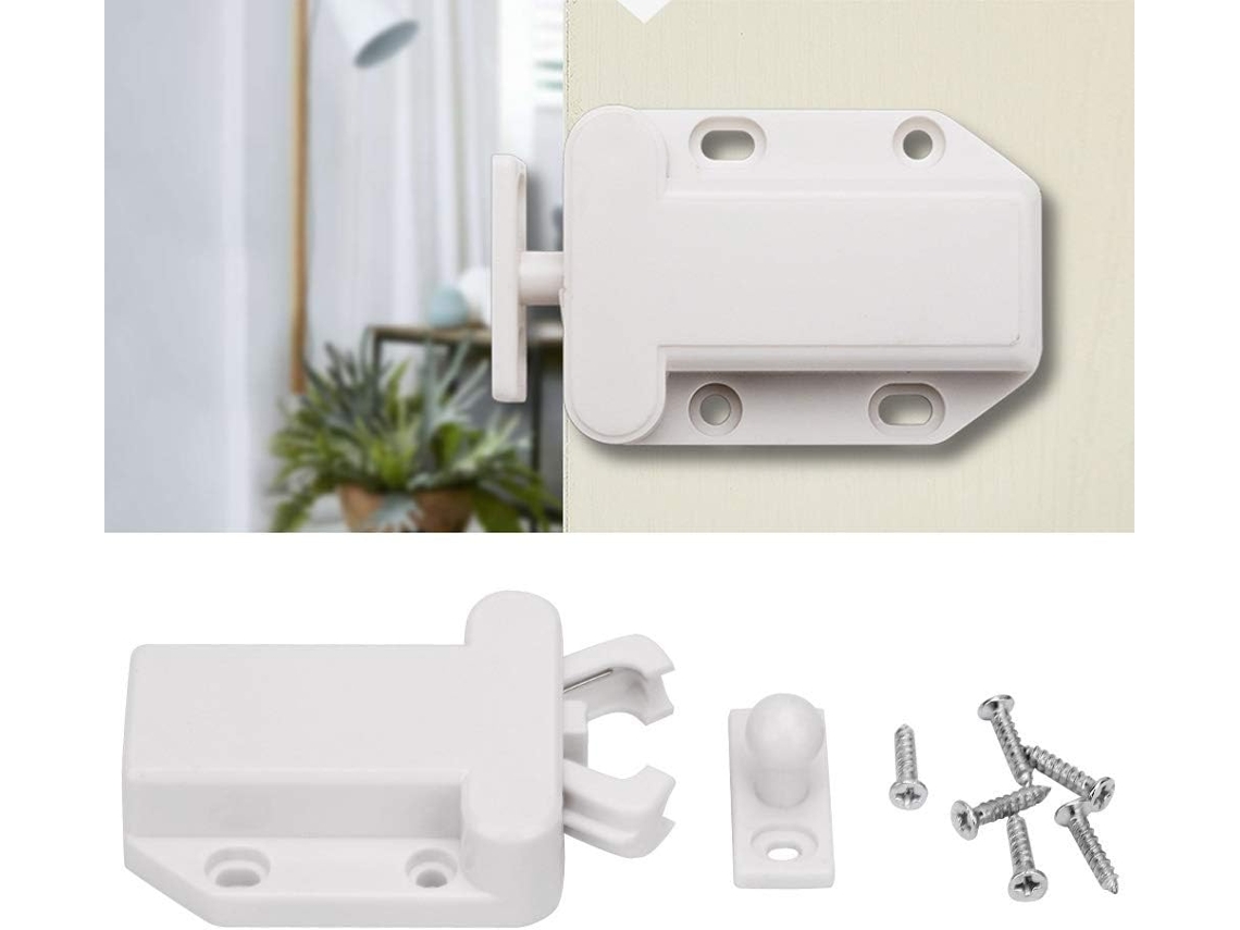 Ywbl Wh Conjunto De 10-travas Porta Com Abertura Automática Em Plástico Abs Para Armários, Com Trava Longa Para
