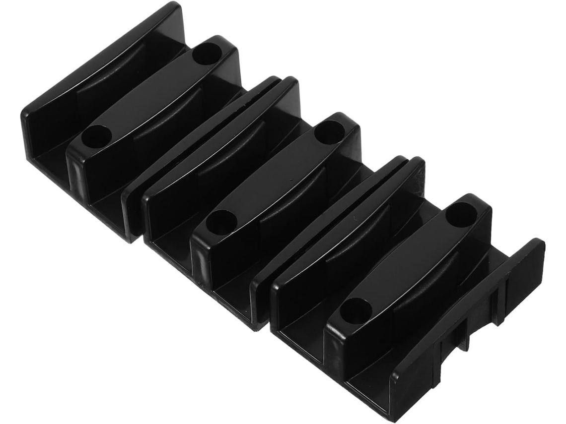 Guias Para Porta Deslizante De Banheiro Lifkome, Conjunto De 3 Peças, Design Elegante Em Plástico Preto, Compatíveis E