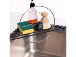 Escorredor Loiça Triangular Enrolável Com Silicone E Estrutura Inox Compacto Para Cozinha