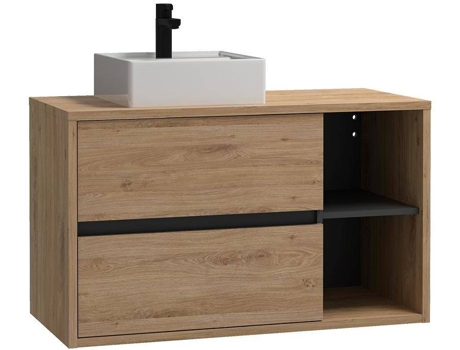 Móvel de Casa de Banho SHOWER DESIGN Purnal (Aglomerado - Castanho - 60x100x45.5 cm)