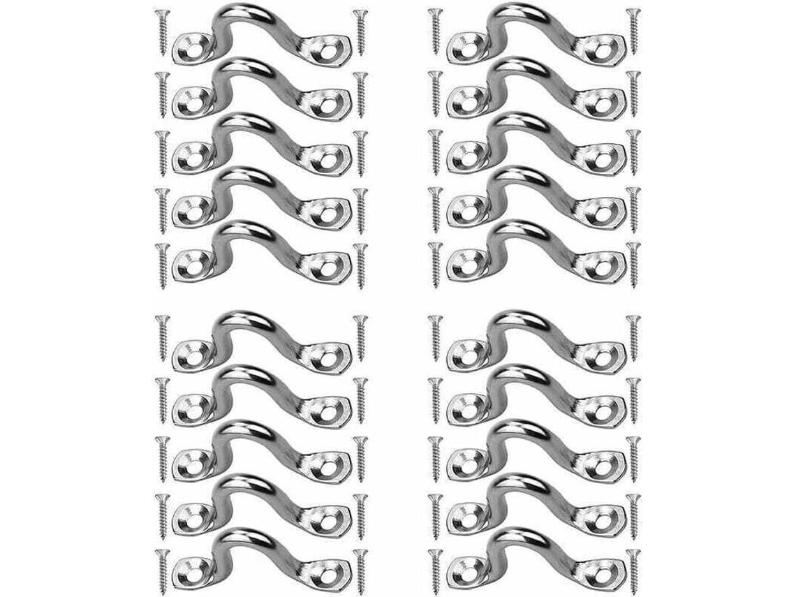 Acessórios Para Reboque,20 Peças Placa De Ilhó Em Aço Inoxidável,argolas Para Kayak,ilhós Fixos,com 40 Parafusos,para Caiaque Btforus