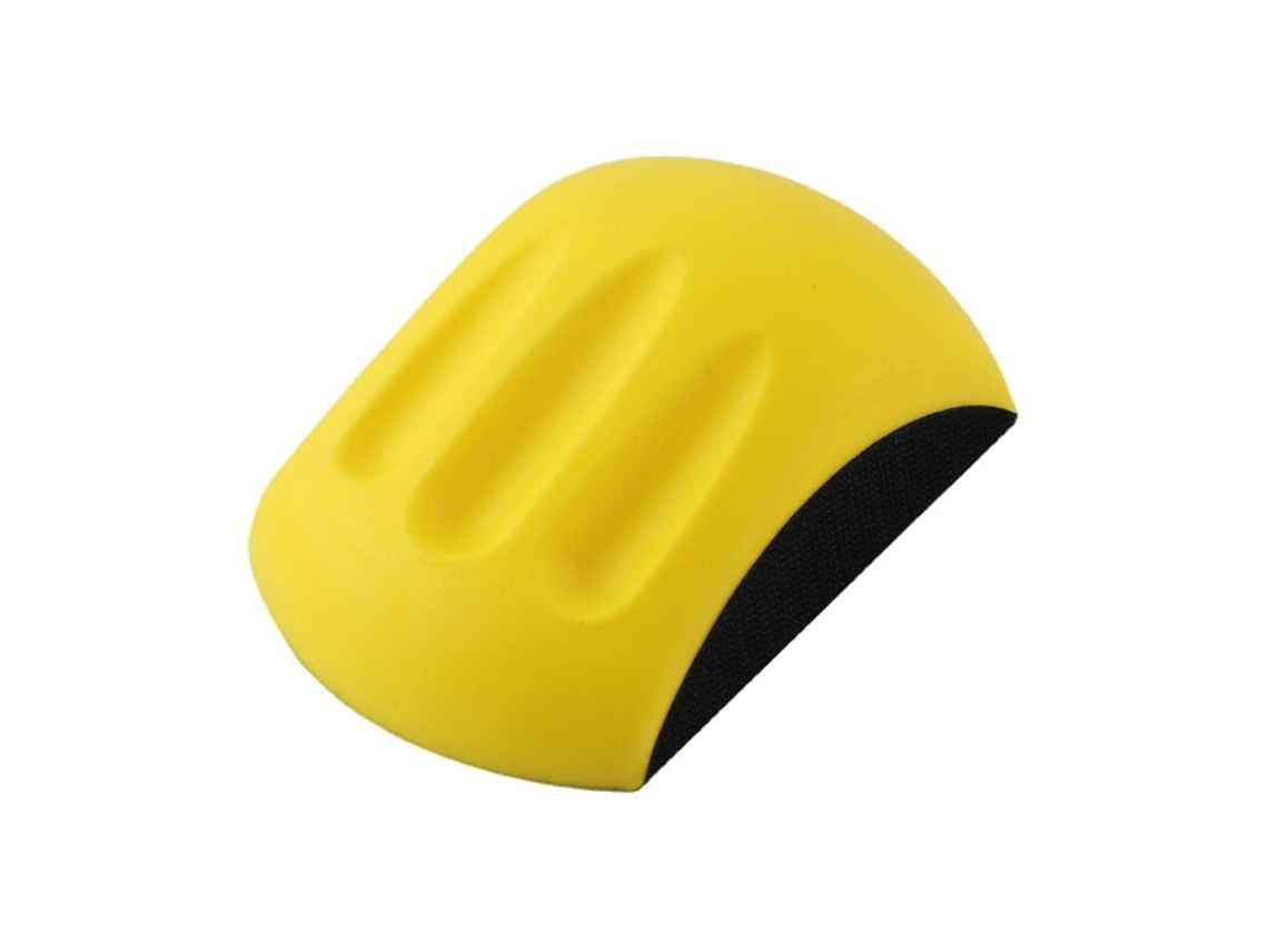 Bloco de Lixa Manual 12, 7 Cm, Lixa com Velcro, Almofada de Polimento Manual, Ferramenta de Lixamento BRILVIBERA (2 Unidades, Amarelo)