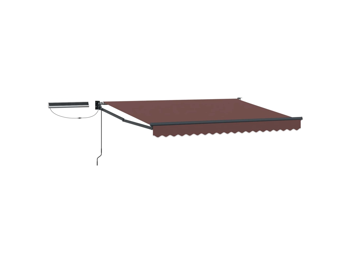 Conjunto 1 Toldo Elétrico Vidaxl Castanho Poliéster (3 X 2,5 M)