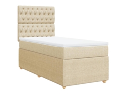 Box Spring Bed, Box Spring Beds Vidaxl Creme Tecido (80 X 200 Cm)