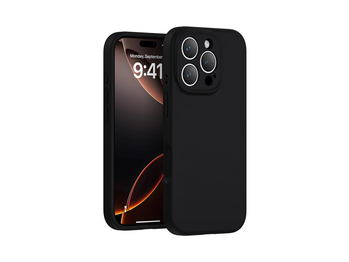 (preto, Iphone 16 Pro Max) Capa De Silicone Líquido Para Iphone, Cor Sólida, Capa Protetora De Peça Única Com Cobertura Total.