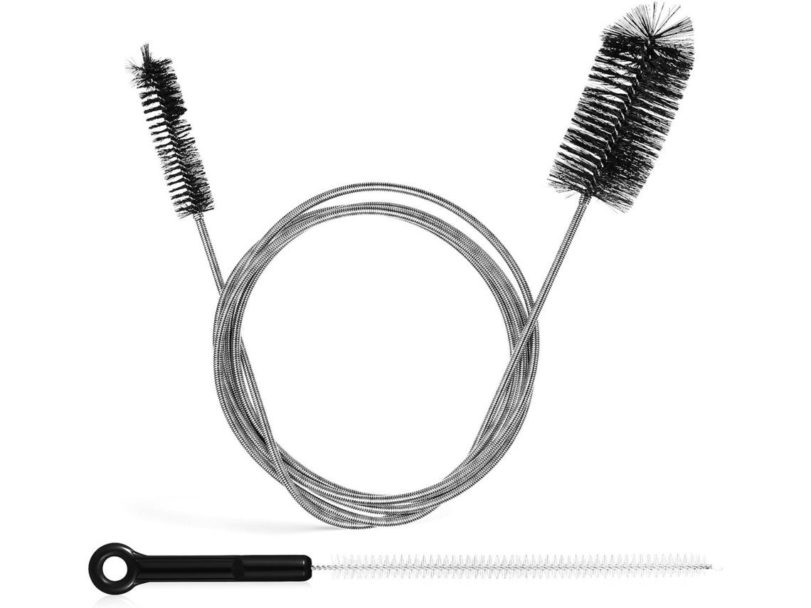 Escova De Limpeza Tubos Galpada, Escova De Limpeza Cozinha, 1 Conjunto, Preta, Nylon E Aço Inoxidável, Para Filtros E