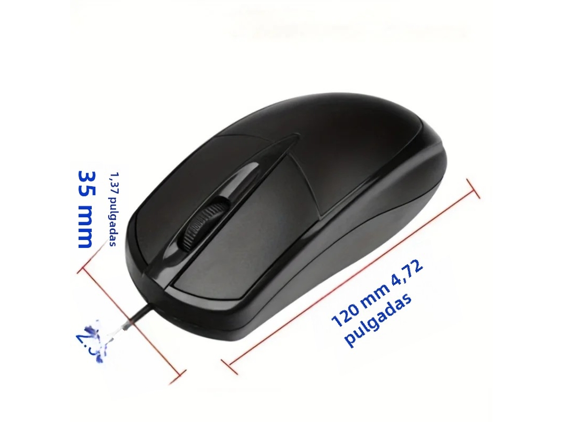 Mouse Gamer Ergonômico com Fio 1000 Dpi Compatível com Laptops e Desktops MDUG