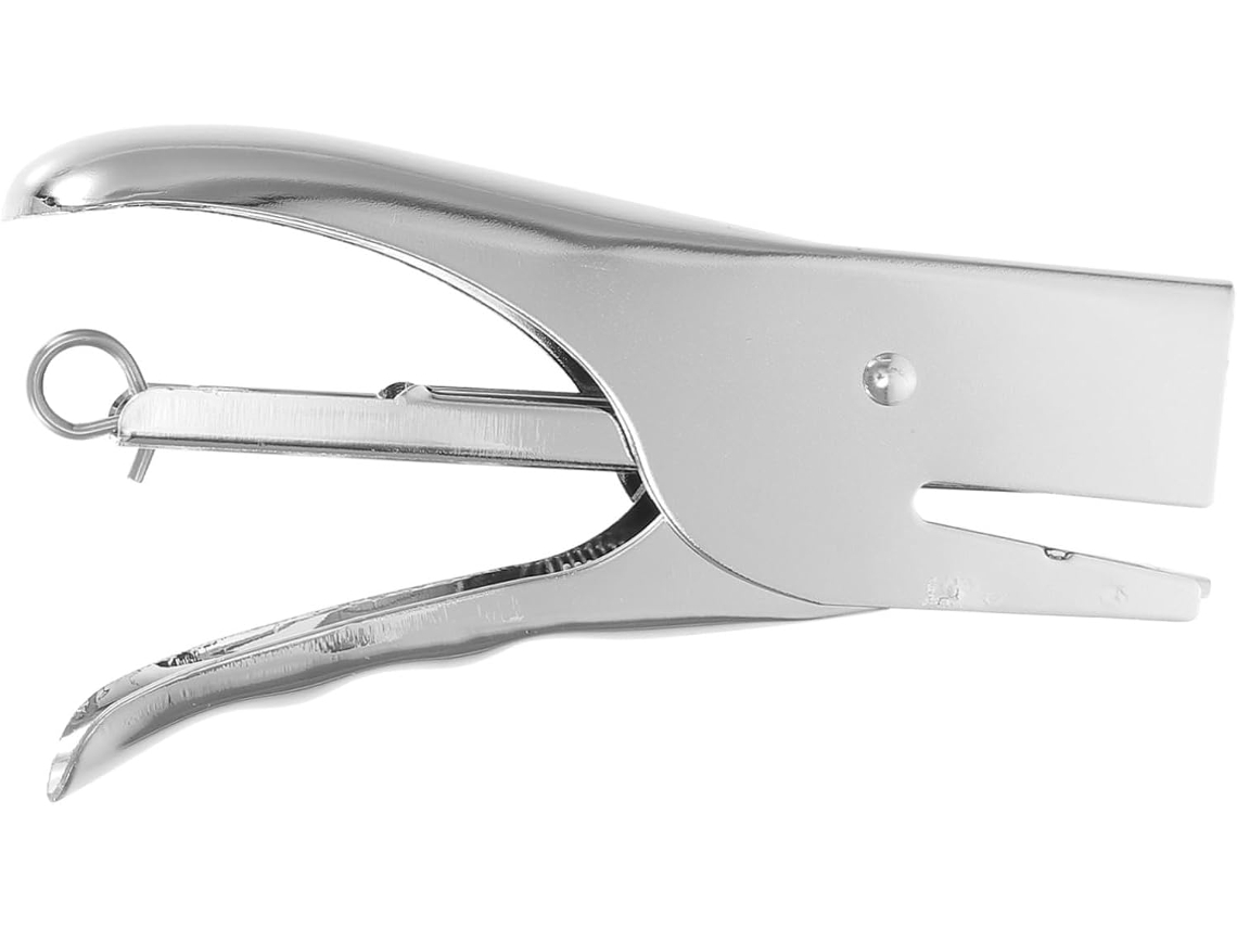 Mini Grampeador Com Clipe, Cabo De Metal Resistente E Sistema