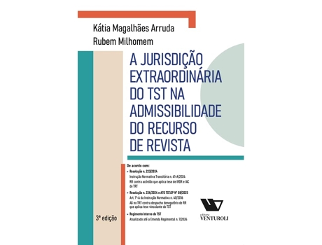 Livro Jurisdição Extraordinária Do Tst Na Admissibilidade Do Recurso De Revista, A De Diversos (português Do Brasil)