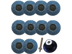 Kit De Discos Lixa Flap 2" 50mm Com Grãos 40/60/80/120, Rodas Alumina