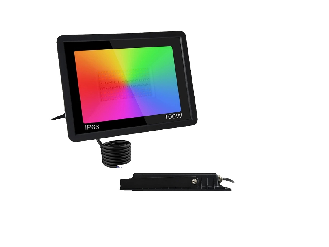 Refletor Inteligente, 100w, Rgb + Cct (3000k-6000k), Impermeável Ip66, 100rgb Sem Plug