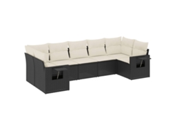 Garden Sofa Set, Garden Sofa Sets Vidaxl Preto Rattan / Vime (n/a)