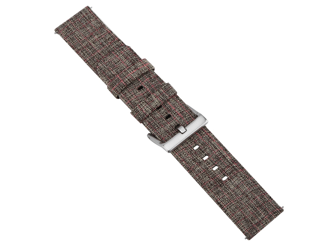 Cinto Fitbit Versa Canvas Grid EOOCOO, à prova d'água, marrom