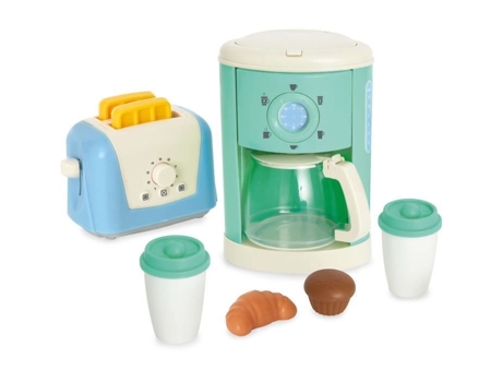 Conjunto De Cozinha Para Crianças Casdon Torradeira, Cafeteira, Chaleira, Pratos Branco