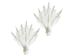 Laxiscreed Conjunto De 2 Ornamentos De Natal 3d Com Penas De Pavão Para Decoração Festiva