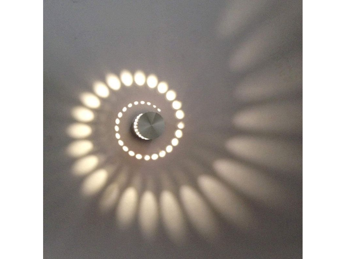 Lâmpada de Parede LED 3W Alumínio, Classe A+, Moderna para Ambientes Internos | S/MARCA