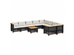 Garden Sofa Set, Garden Sofa Sets Vidaxl Preto Rattan / Vime (n/a)