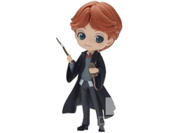 Figura Ron Weasley com Rato Scabbers e Varinha Harry Potter Q Posket B 14 Cm