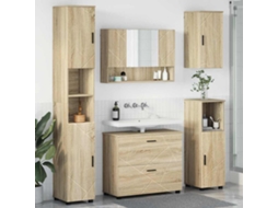 Vidaxl Conjunto De Móveis Para Banheiro 5 Unid. Carvalho Sonoma