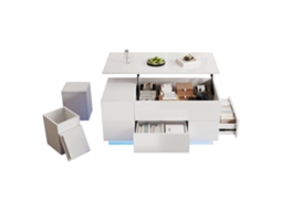 Mesa de Centro multifuncional 4 em 1 com LED e armazenamento PAPRIKA SHOP