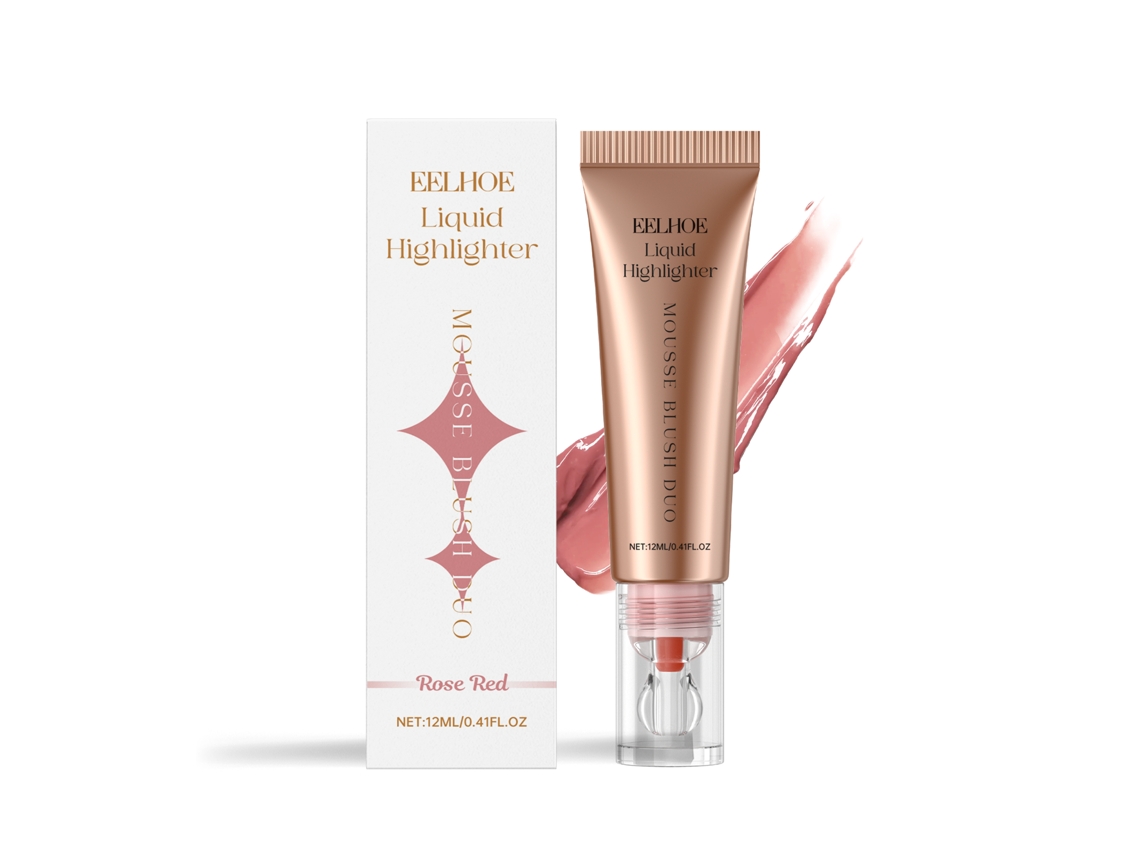 Blush Iluminador Líquido Rosa Vermelho Creme