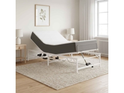 Vidaxl Estrutura De Cama Elétrica Ajustável Branco 90 X 190 Cm Aço