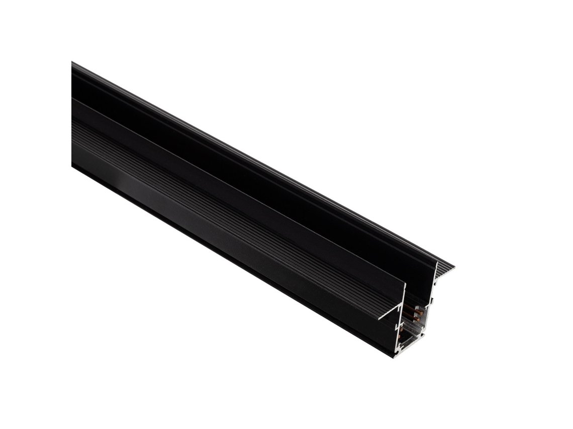 Carril Magnético 20 Mm Encastrável 48v 1m Preto