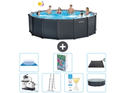 Piscina Graphite Panel Redonda 478x124 Cm 6 peças S562 INTEX