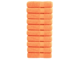 Vidaxl Toalhas De Banho Premium Solund 10pcs 70x140cm 600 Gsm Laranja