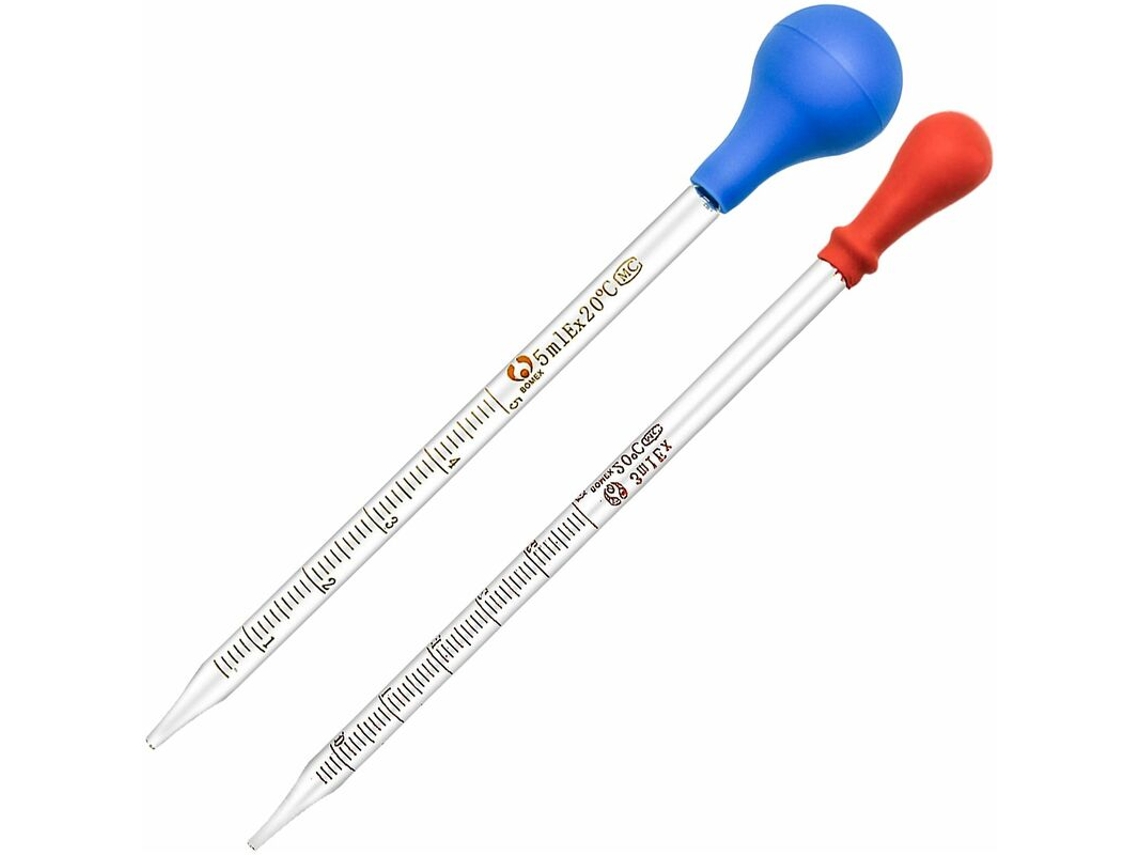 RELAVAEV Pipeta Conta Gotas Graduada De Vidro Inodora, Pipetas Espessas E Duráveis De Grau Laboratorial Com Design Reutilizável Para Aplicações Em Química E Mi