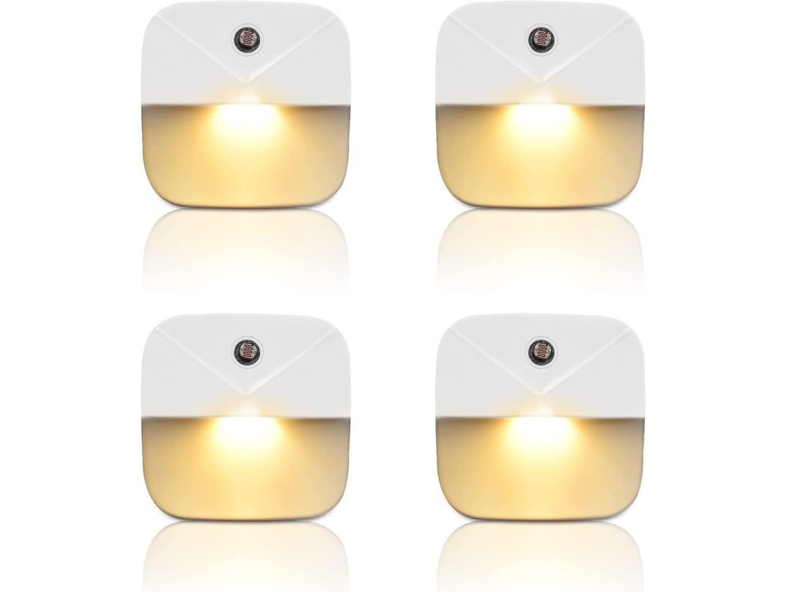 Luz Noturna 4pcs Plug in Regulável Sensor Luz Presente S/MARCA